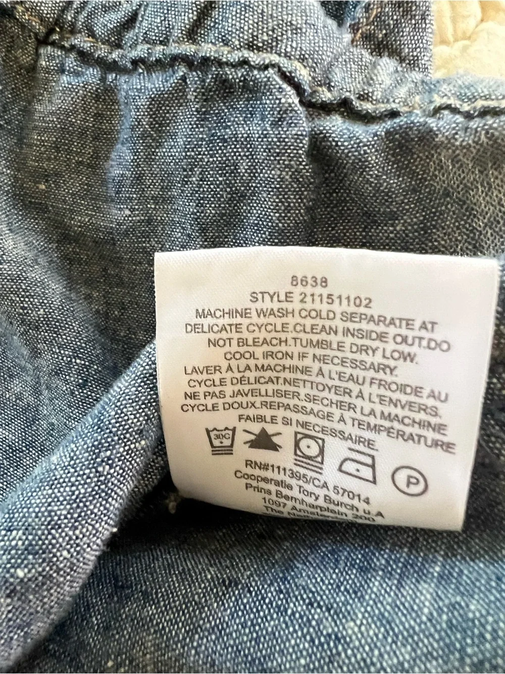 Tory Burch lightweight chambray